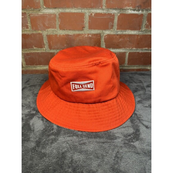 Full Send Nelk Boys Bucket Hat Orange Embroidered Logo - Picture 1 of 5